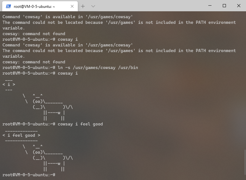 cowsay image.